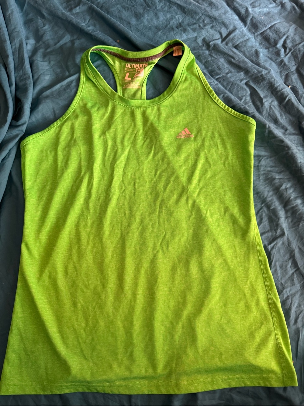 adidas Bright Lime Racerback Athletic Tank Top